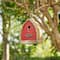 Glitzhome® 8.5" Washed Red Distressed Wood Birdhouse